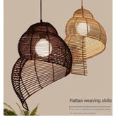 Rattan Art Preparation Chandelier Simple Garden Living Room Restaurant Clothing Shop Creative Conch Round Field Snail Chandelier
